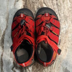 Keen Size 13 Kids' Red and Black Sandals